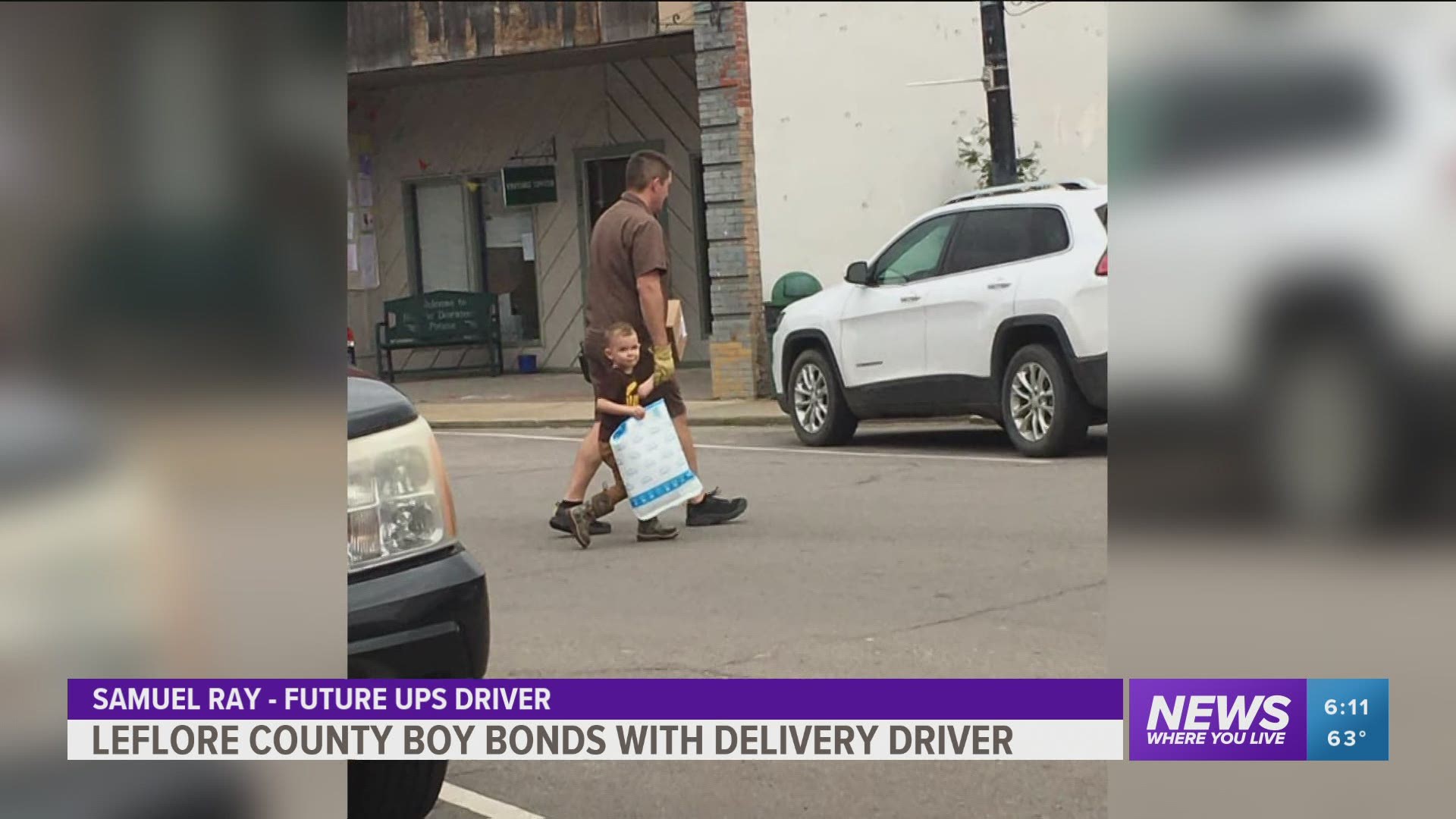 LeFlore County boy bonds with UPS driver