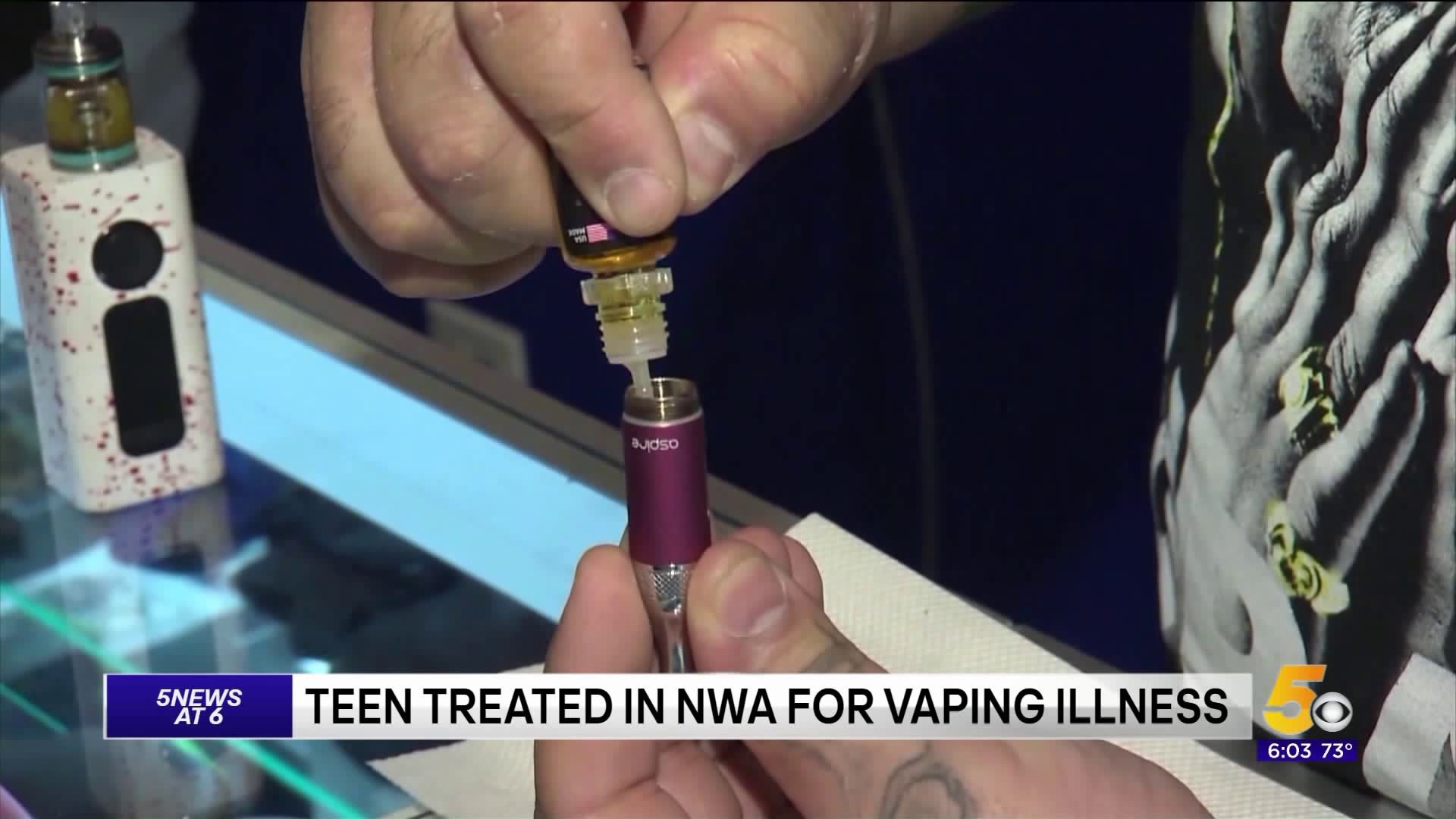 Teen Treated In NWA For Vaping Illness