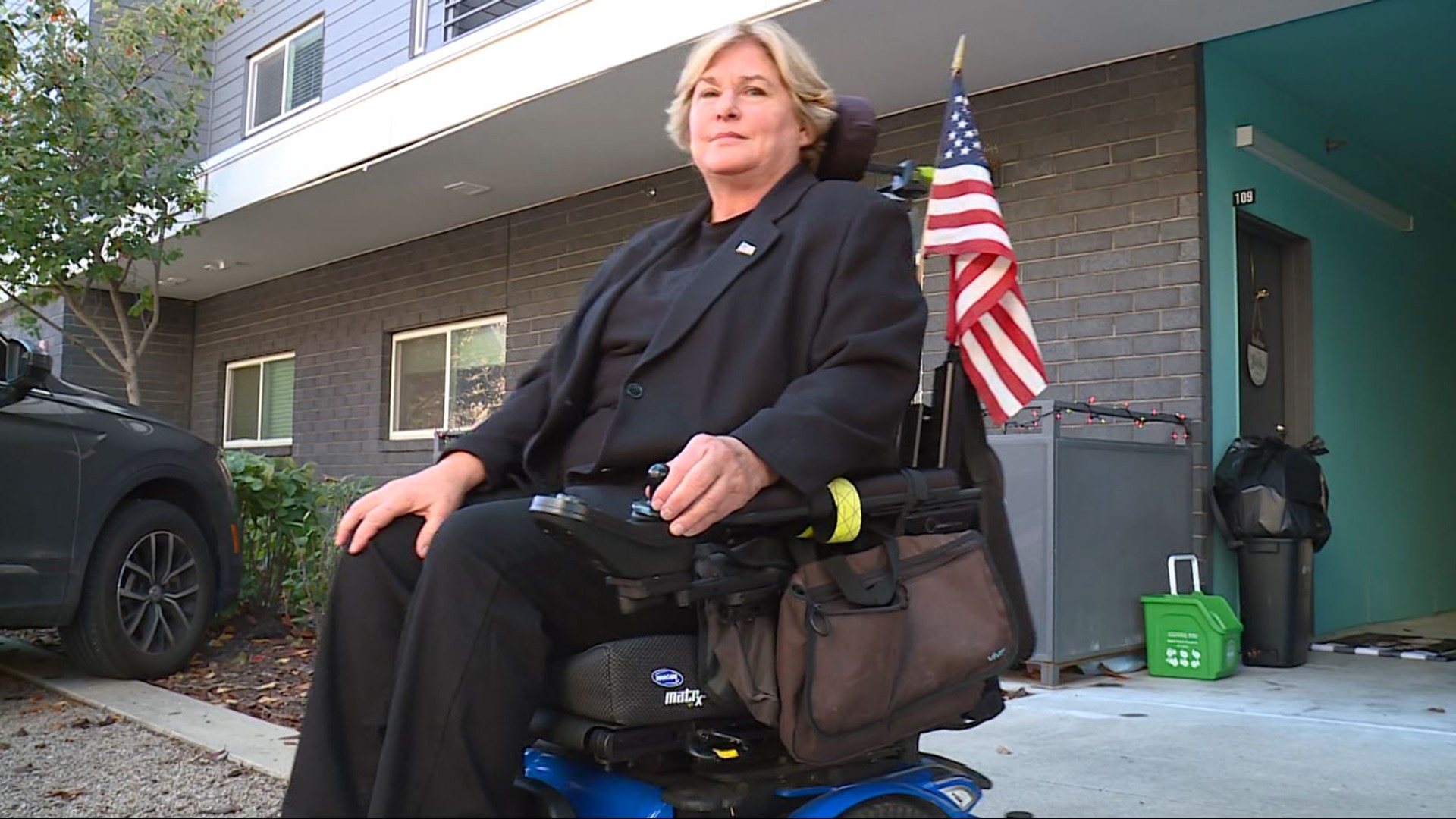 She gets most of her medical care from a clinic because she says the VA does not cover what she is looking for.