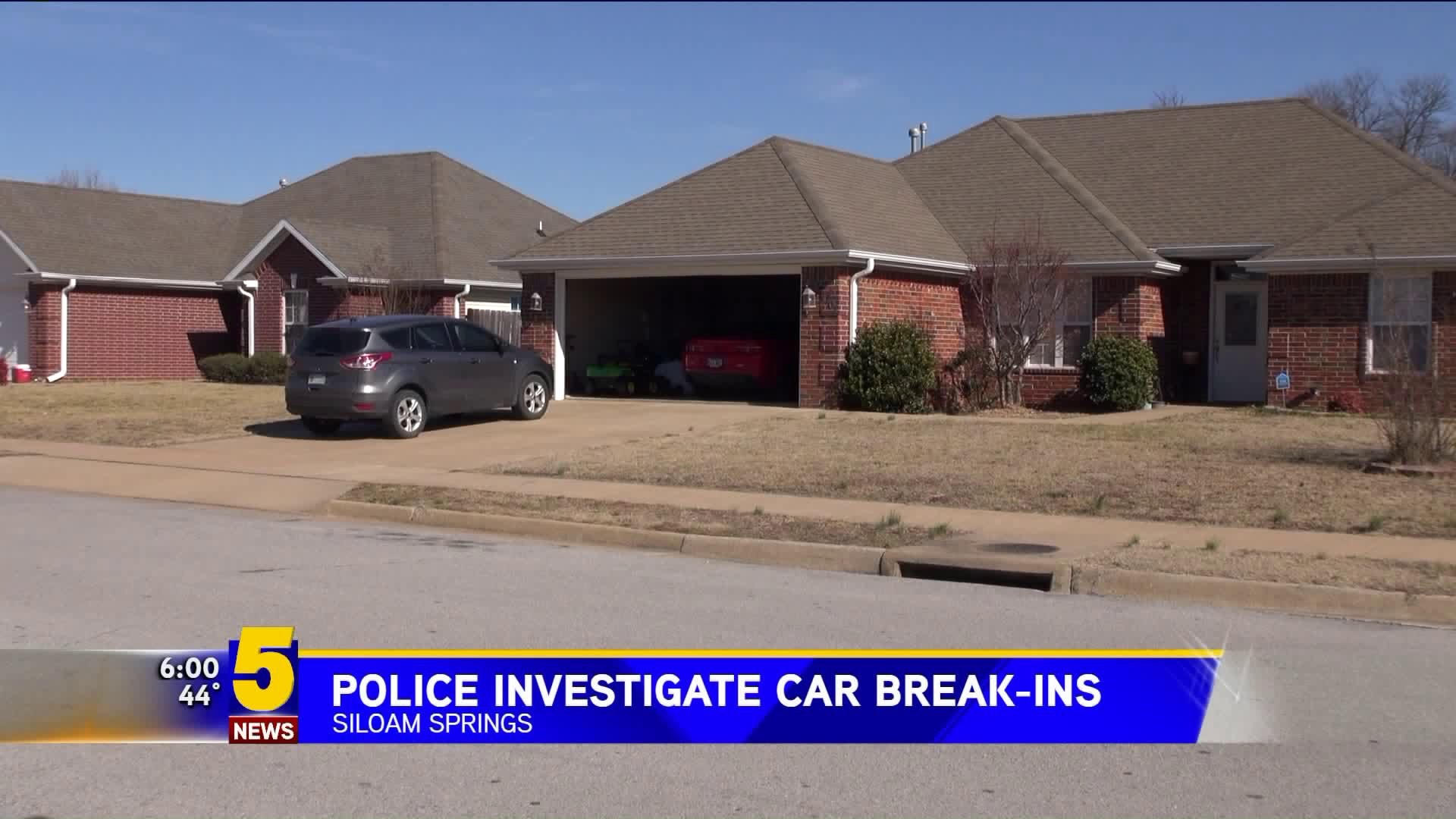 Police Investigate Car Break-Ins