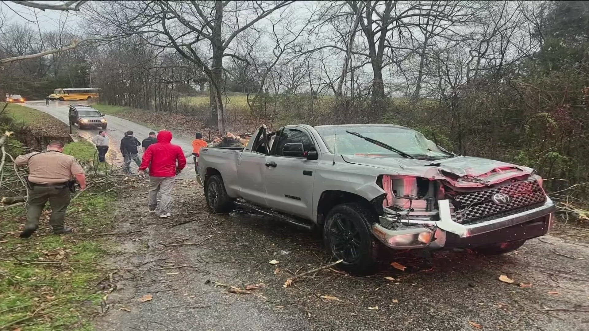 SEVERE WEATHER PLOWED THROUGH 5COUNTRY TODAY, LEAVING DAMAGE AND DEBRIS IN ITS WAKE...