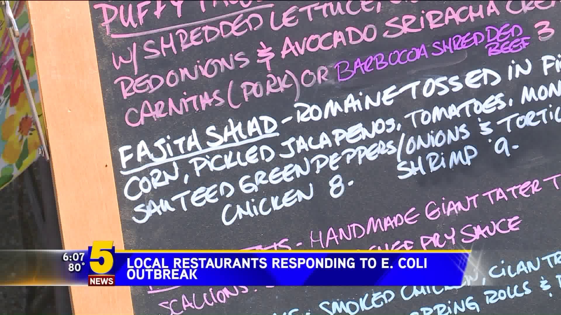 Local Restaurants Responding To E. Coli Outbreak