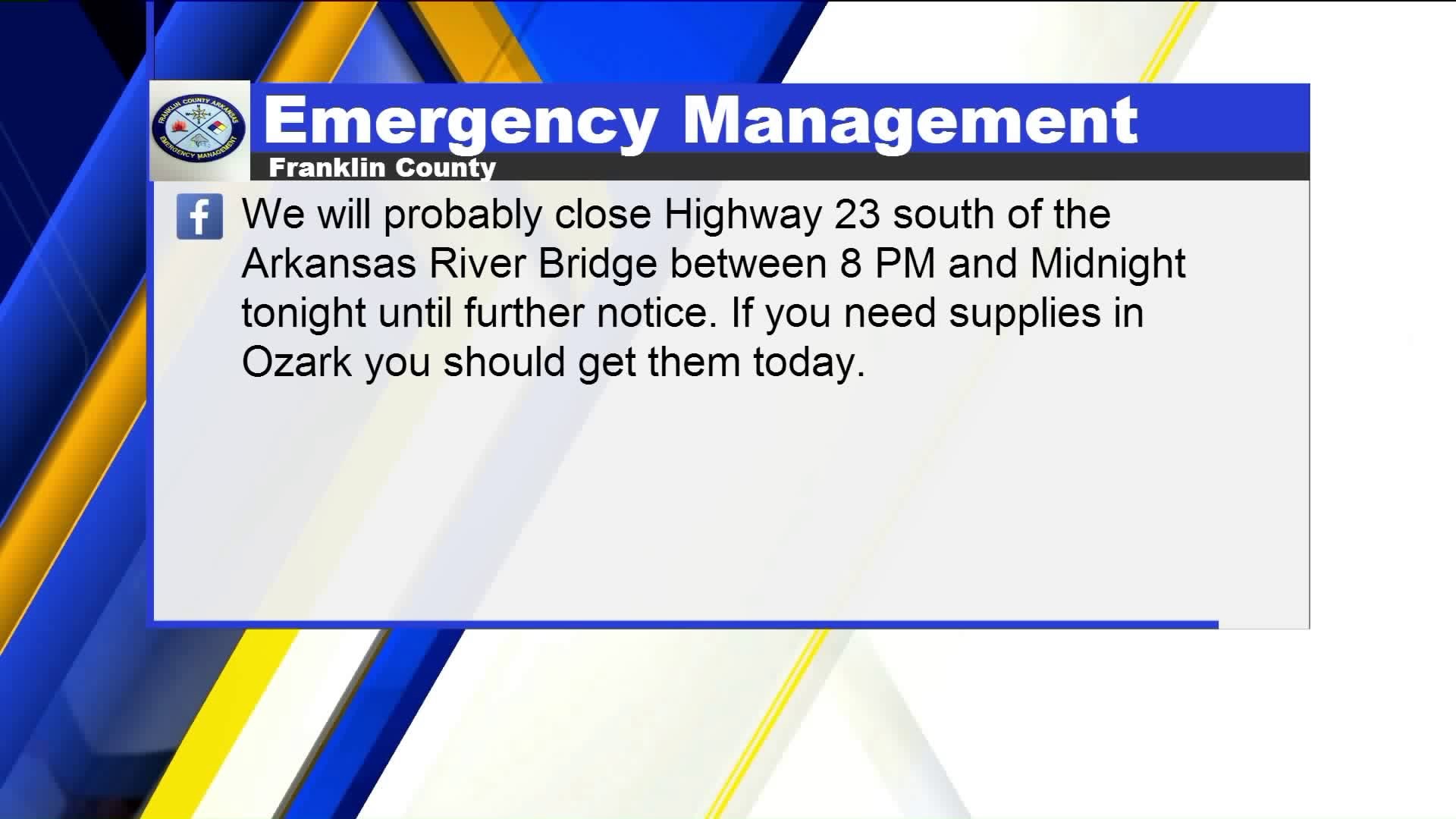 Hwy 23 South Of Ozark Could Close