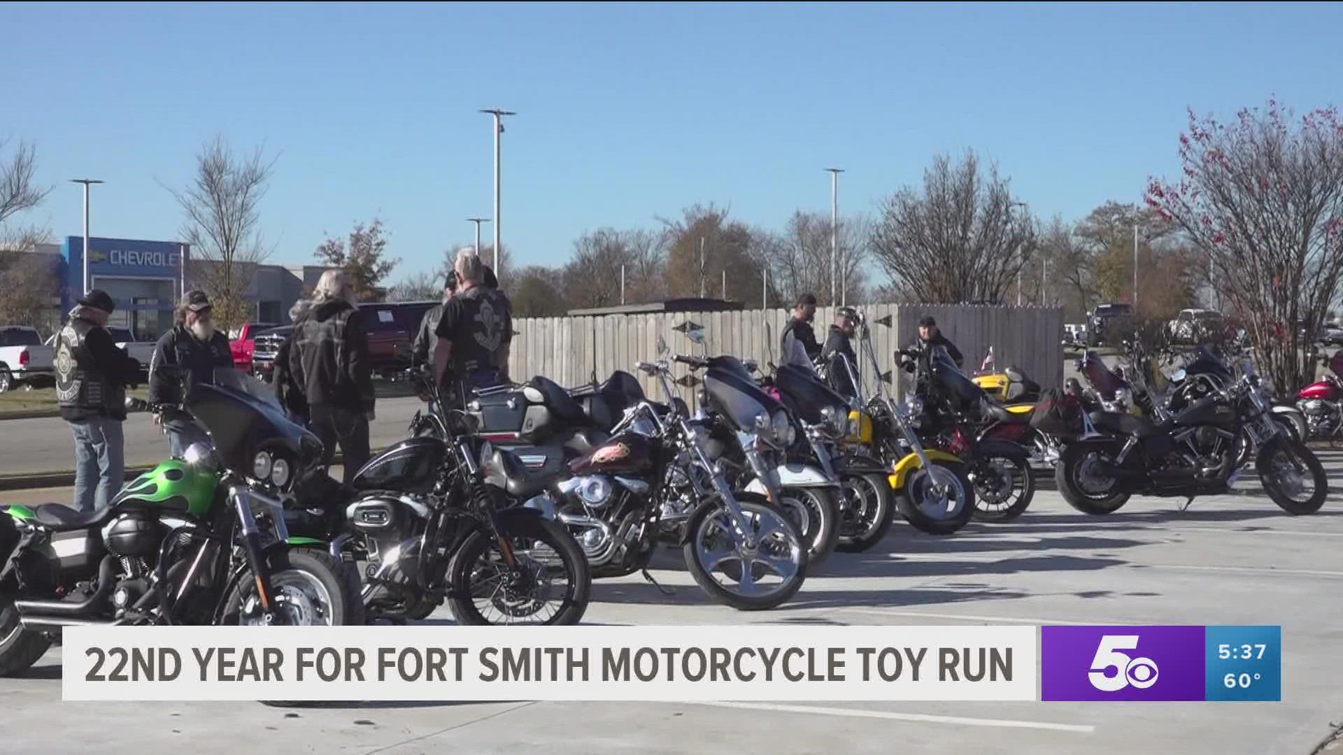 The 22nd year for the Fort Smith Motorcycle toy run took place Sunday, Nov. 28.