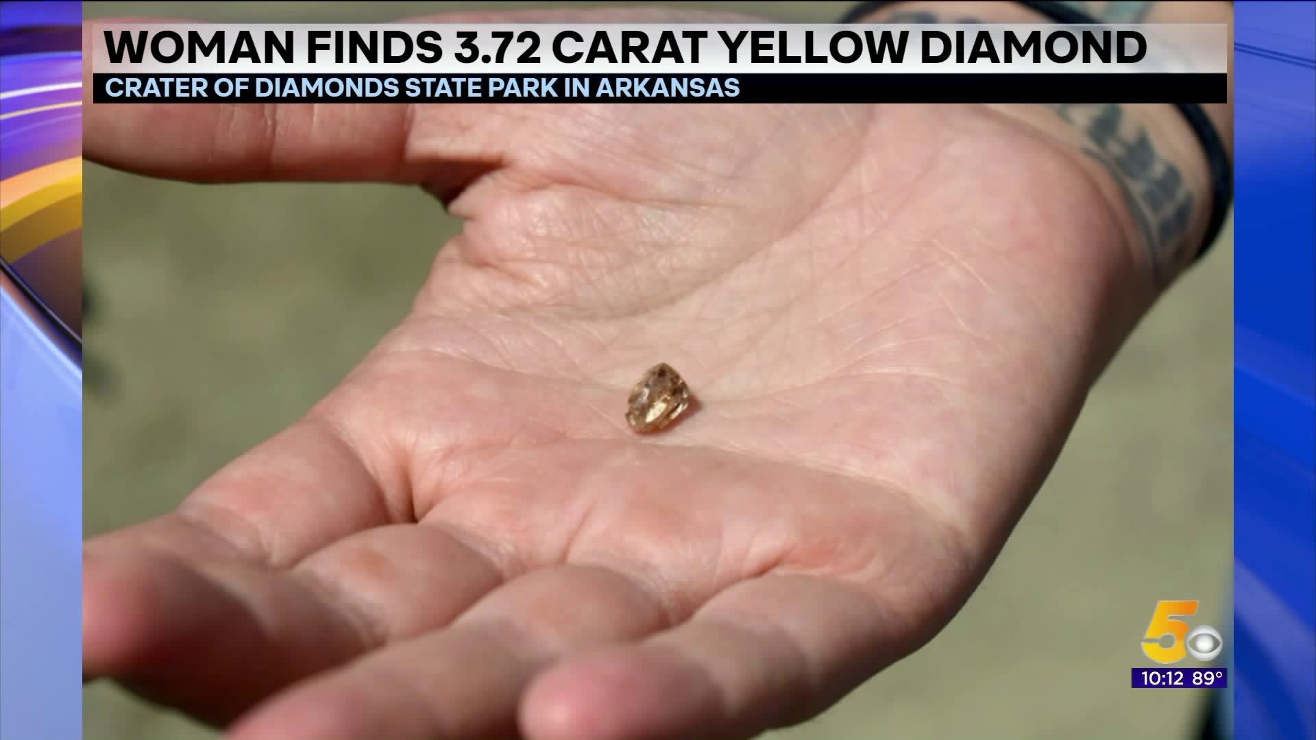 Texas Woman Finds 3.72 Carat Yellow Diamond At Arkansas State Park