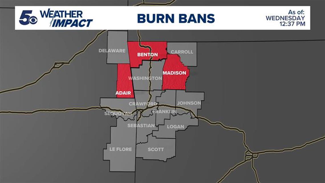 Burn bans in Arkansas, Oklahoma