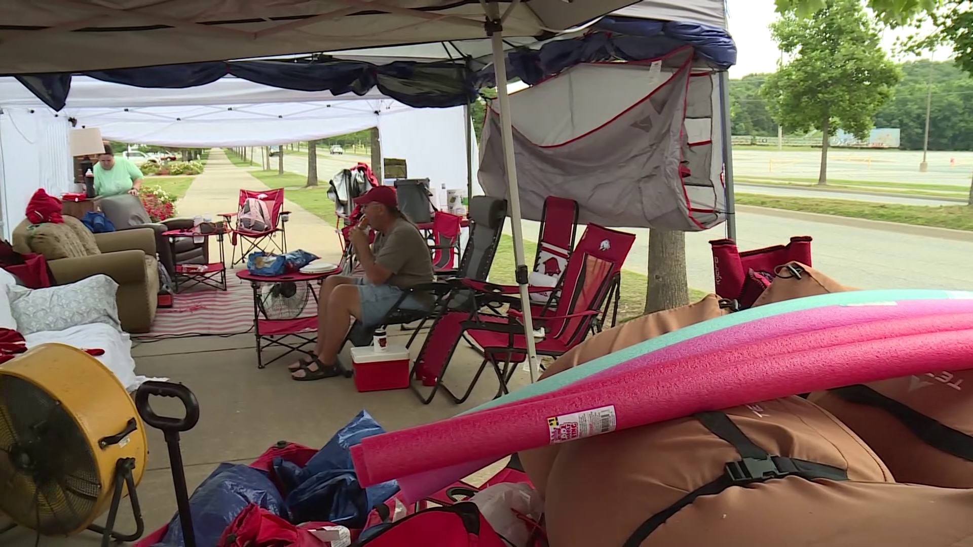 Fans have been camping outside of Baum Walker Stadium even before they knew it would be hosting the Fayetteville Regional.
