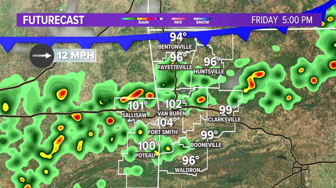 Severe Thunderstorm Watch has been issued for NW Arkansas and the River ...