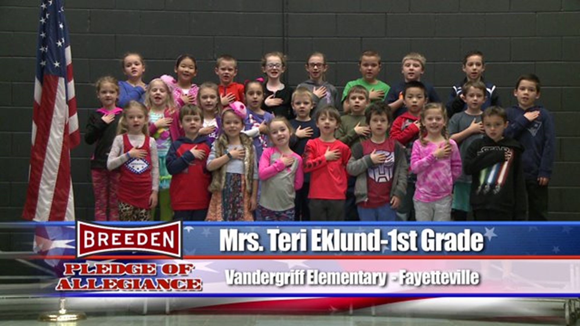 Vandergriff Elementary - Fayetteville, Mrs. Eklund - First Grade