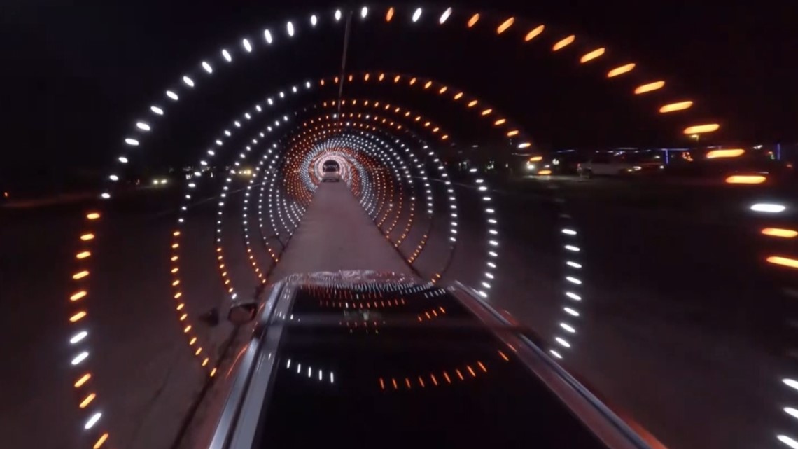 Magical Lights Adventure Drivethru display in Fayetteville