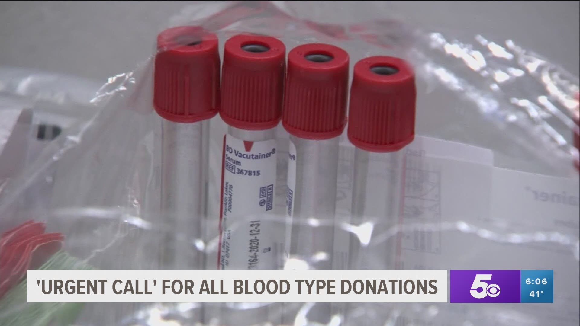 'Urgent Call' for All Blood Type Donations in Arkansas
