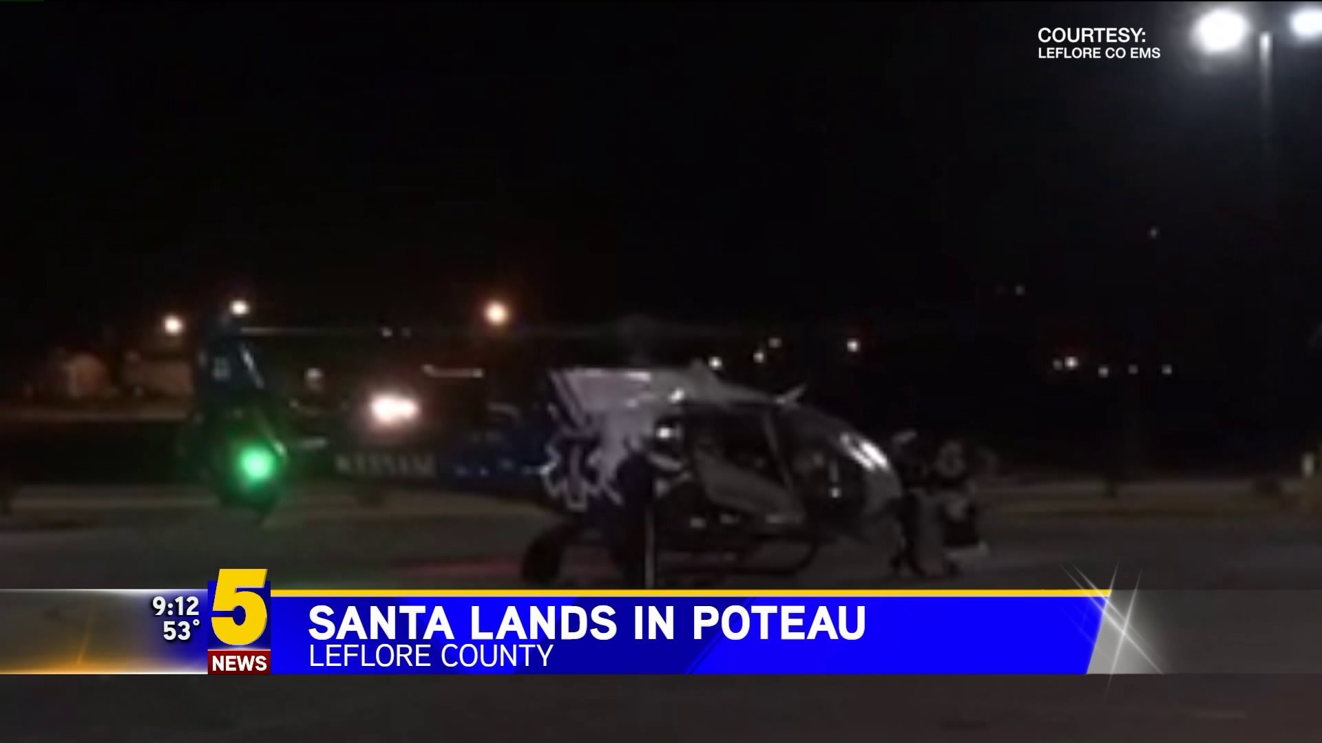 Santa Lands In LeFlore