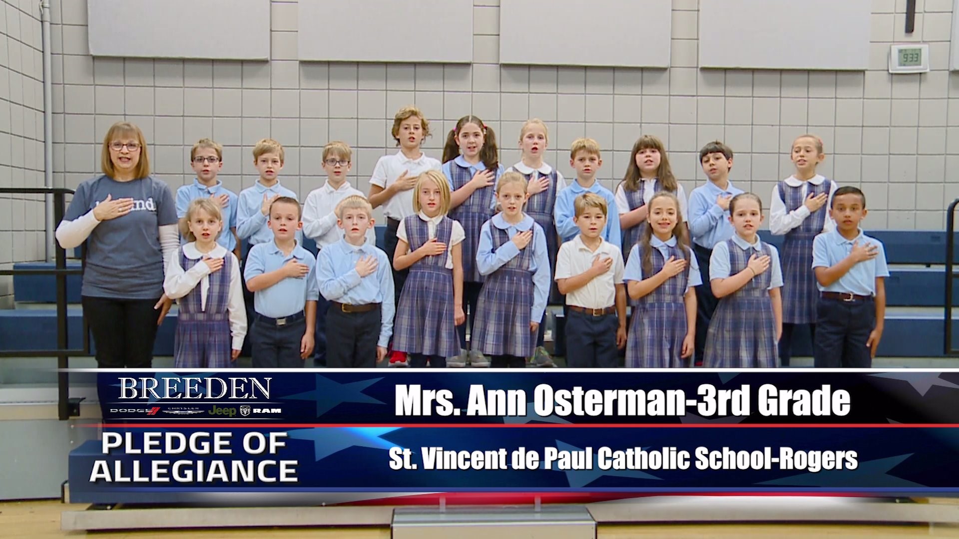 Mrs. Ann Osterman- 3rd Grade St. Vincent de Paul Catholic School, Rogers