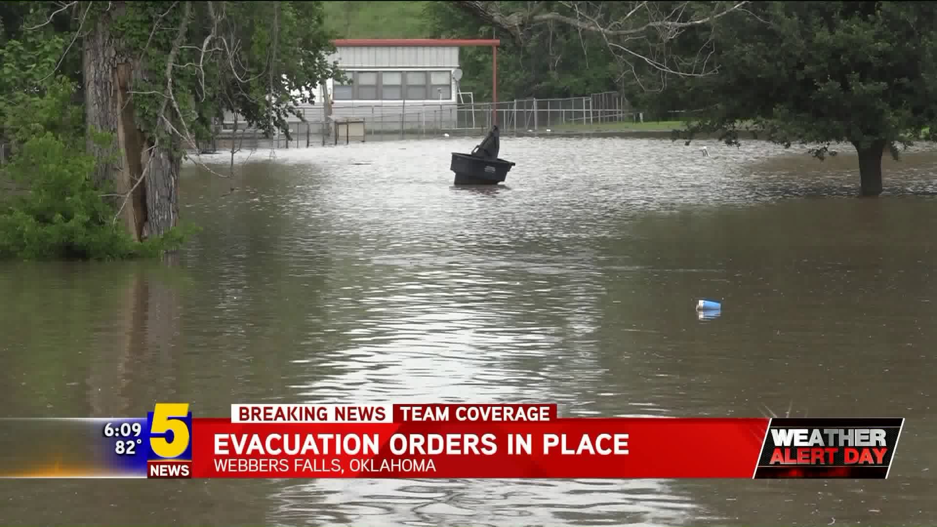 Webbers Falls Evacuations in Place