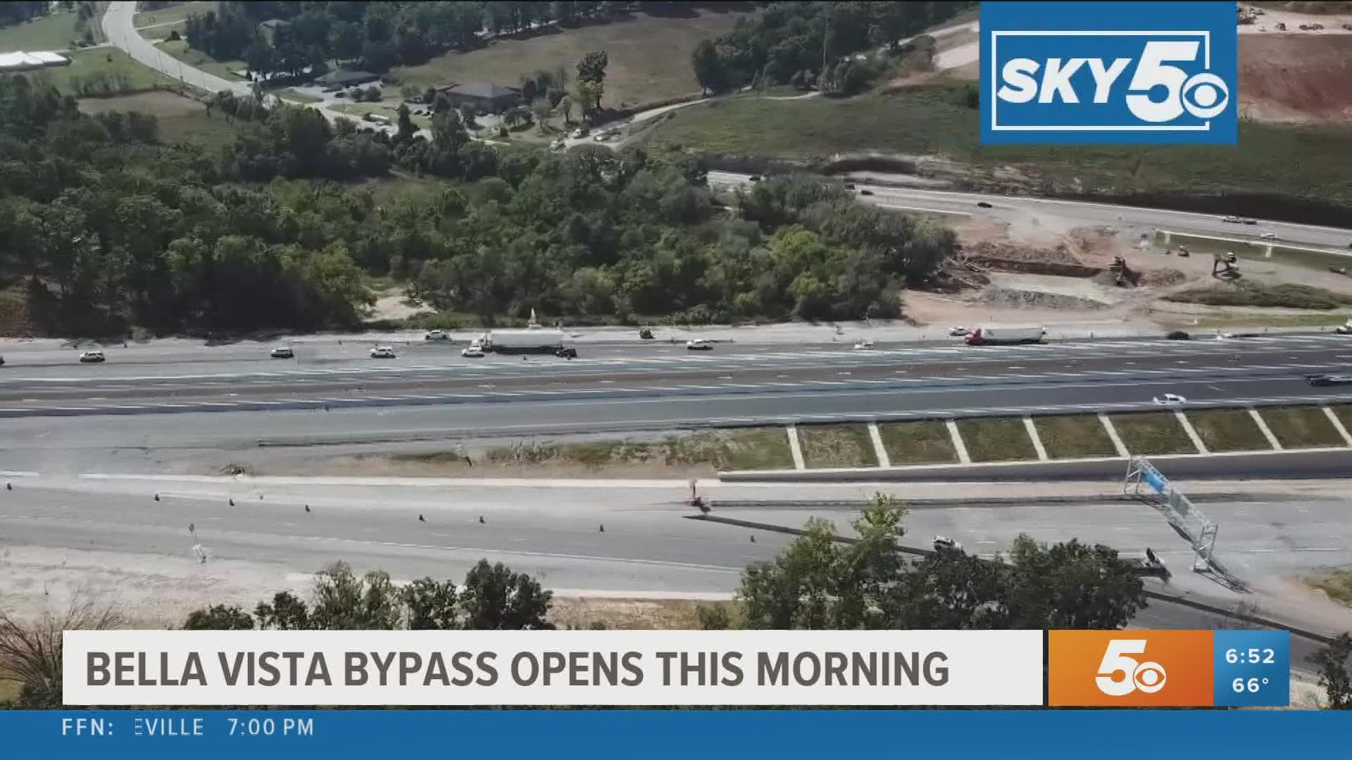 The new Bella Vista Bypass opened to drivers on Friday, Oct. 1.