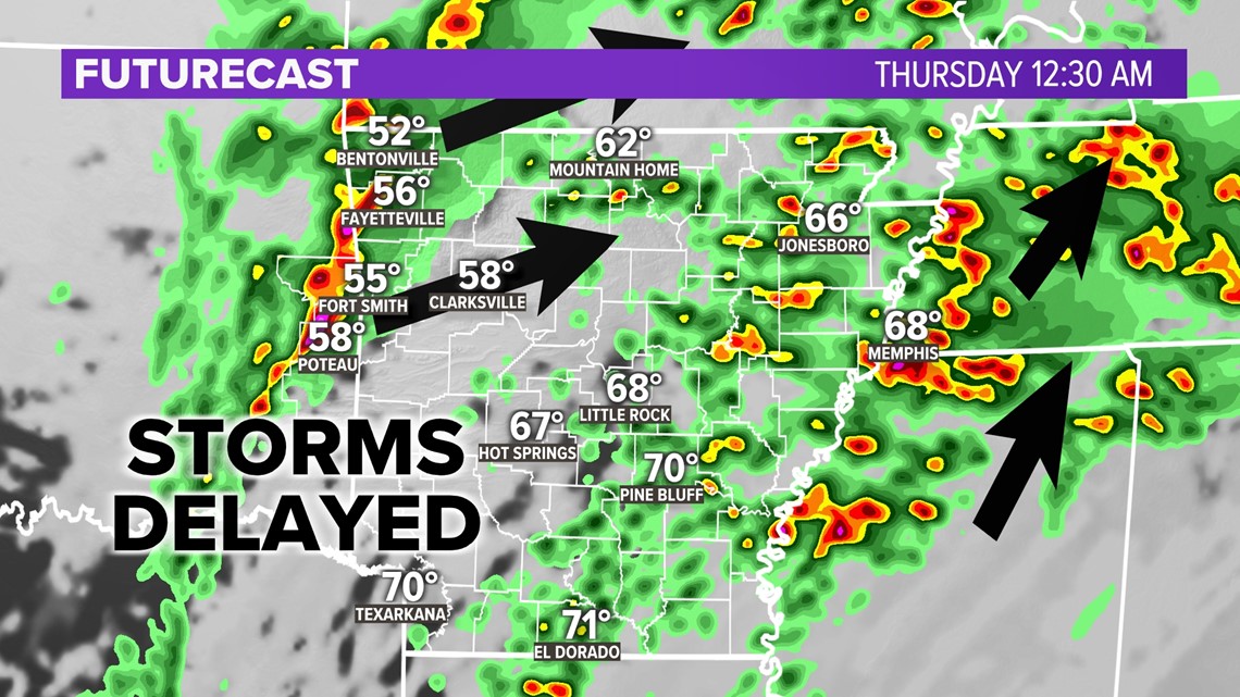 Arkansas timeline Possibility of severe weather tonight