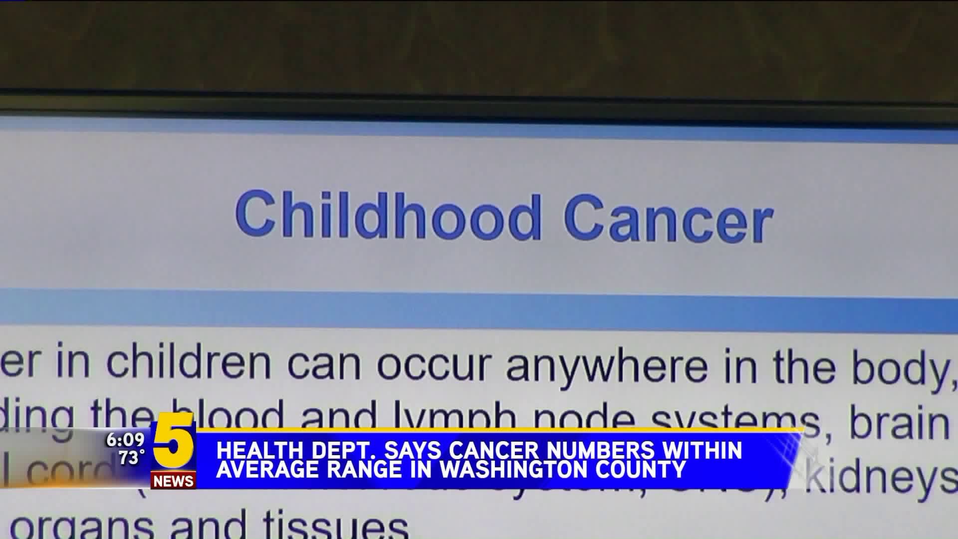 Health Department Says Cancer Numbers Within Average Range in Washington County