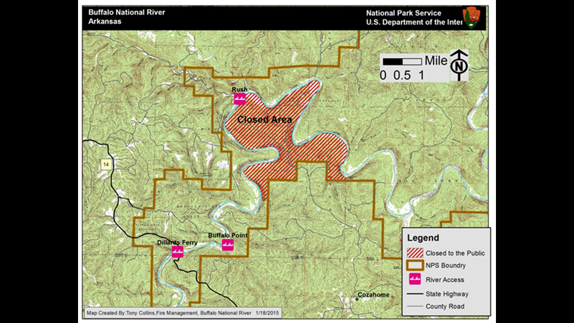 200 Acre Wildfire Closes Part Of Lower Buffalo Wilderness