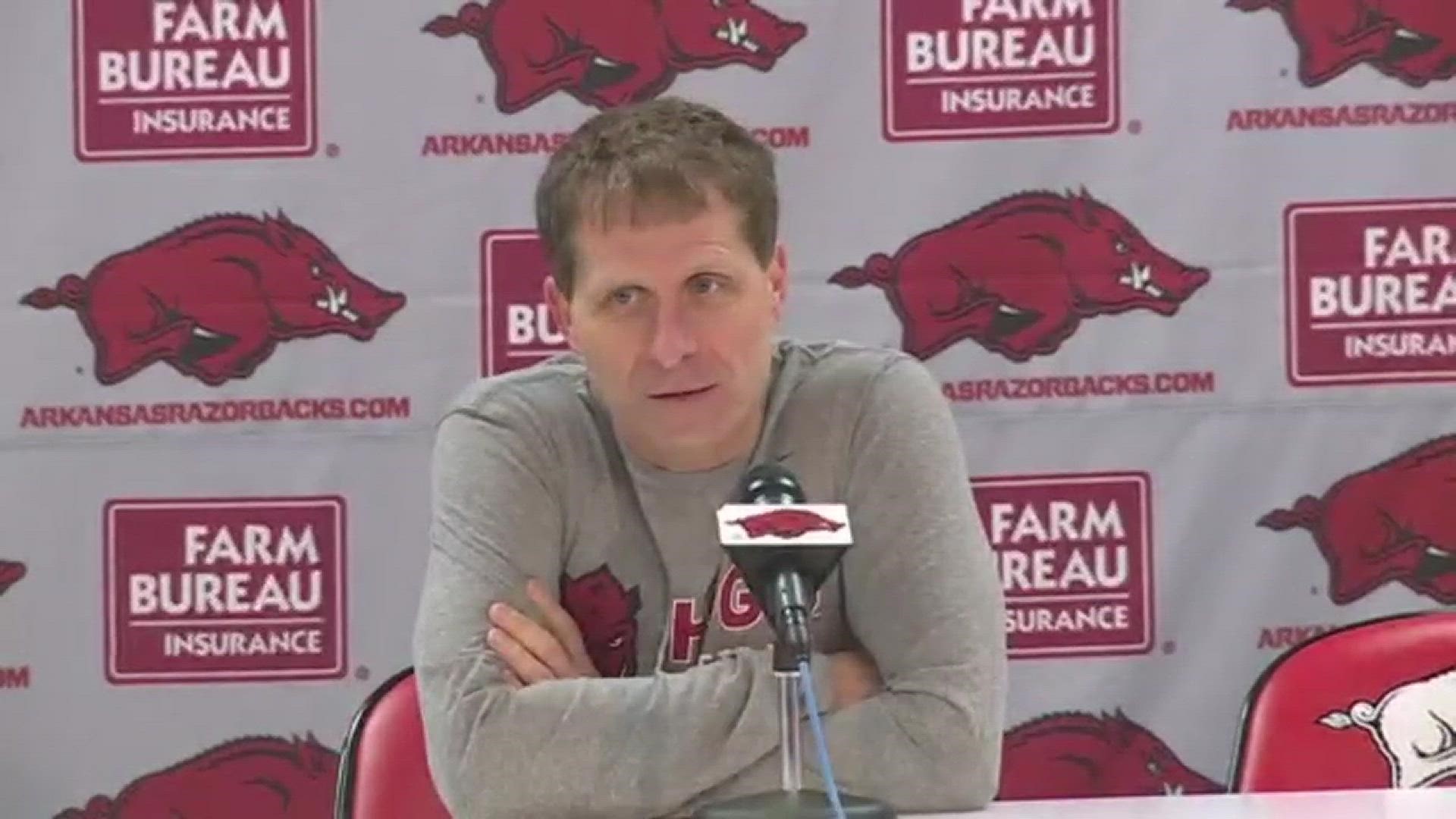 Arkansas coach not worried about potential of five games in five days