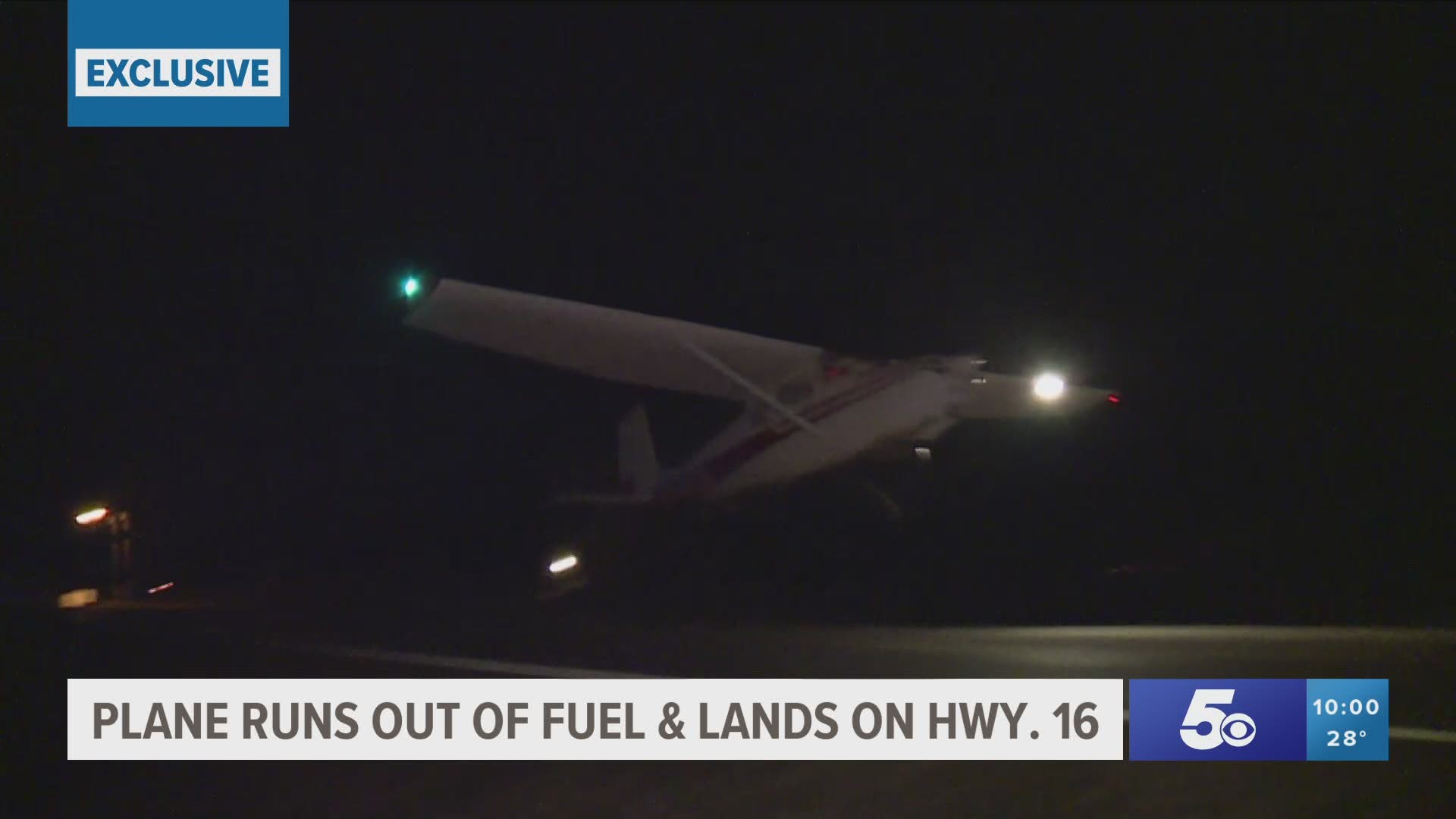 A pilot made an emergency landing after running out of fuel in Elkins Wednesday (Feb. 26). Police shut down a section of Highway 16 to allow space for a takeoff.
