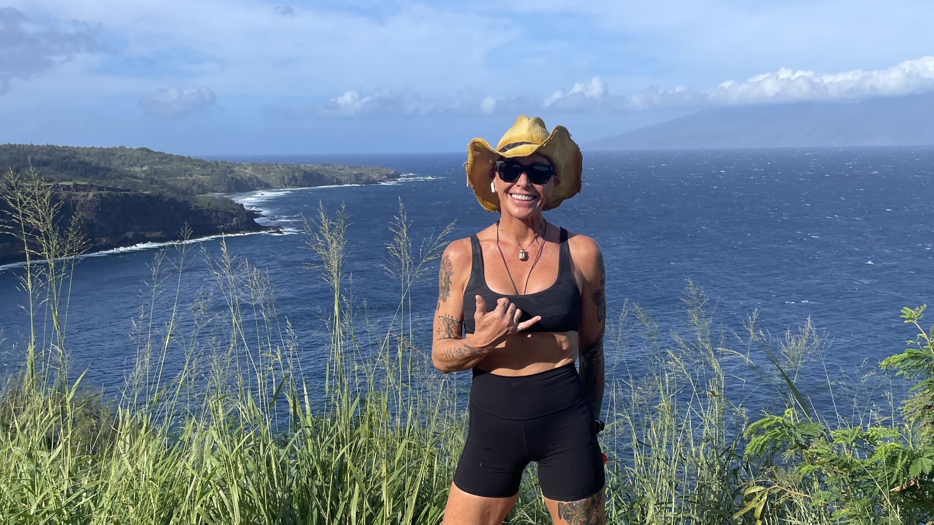 Bridget Brinkman spent the last week walking the perimeter of the island of Maui— 164 miles plus some. Brinkman lost her son Crey to suicide a few years ago.