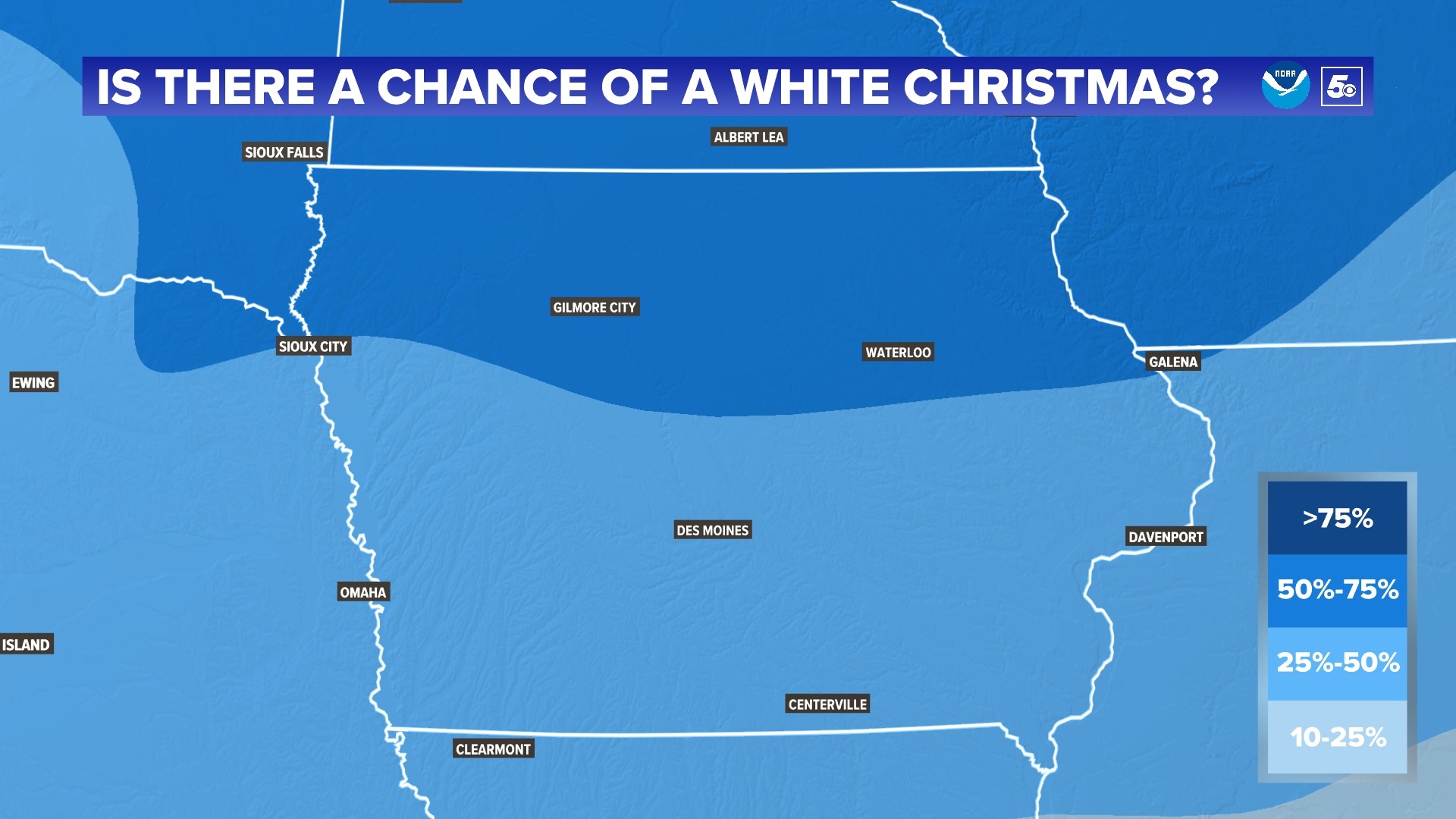 What is your chance for a white Christmas?