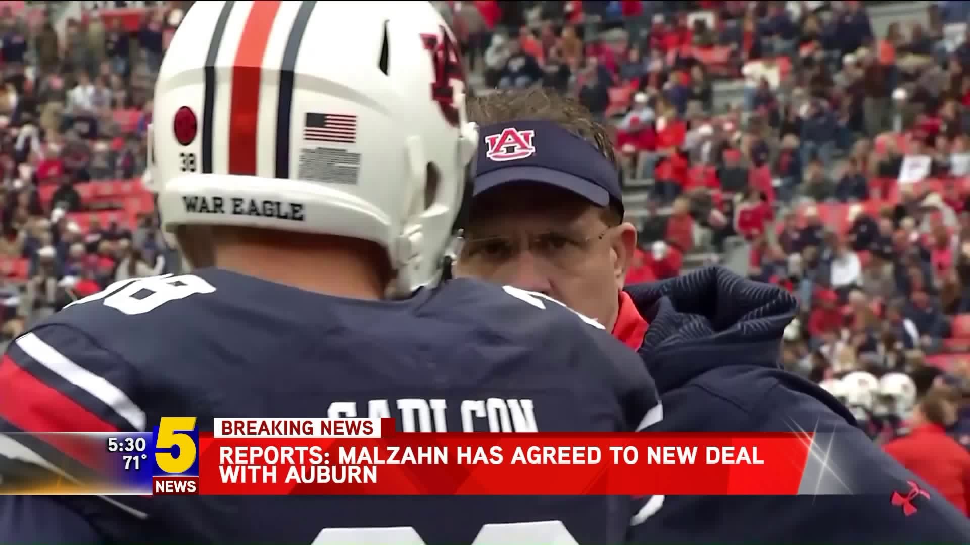 Auburn Football Coach Agrees To Contract Extension