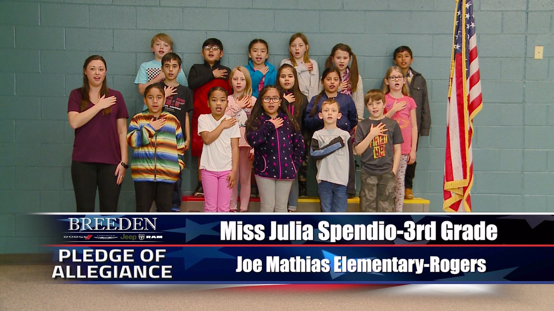 Miss Julia Spendio  3rd Grade Joe Mathias Elementary, Rogers