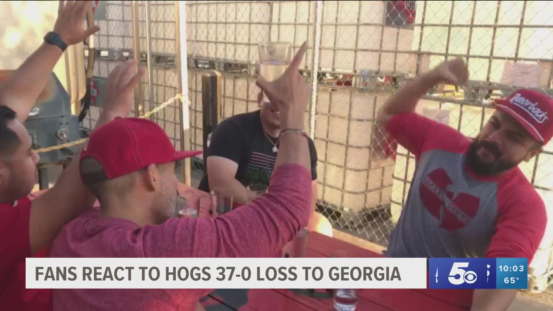 The Hogs are now four and one, facing their first loss against Georgia. However, fans say they will continue to cheer on the Hogs.