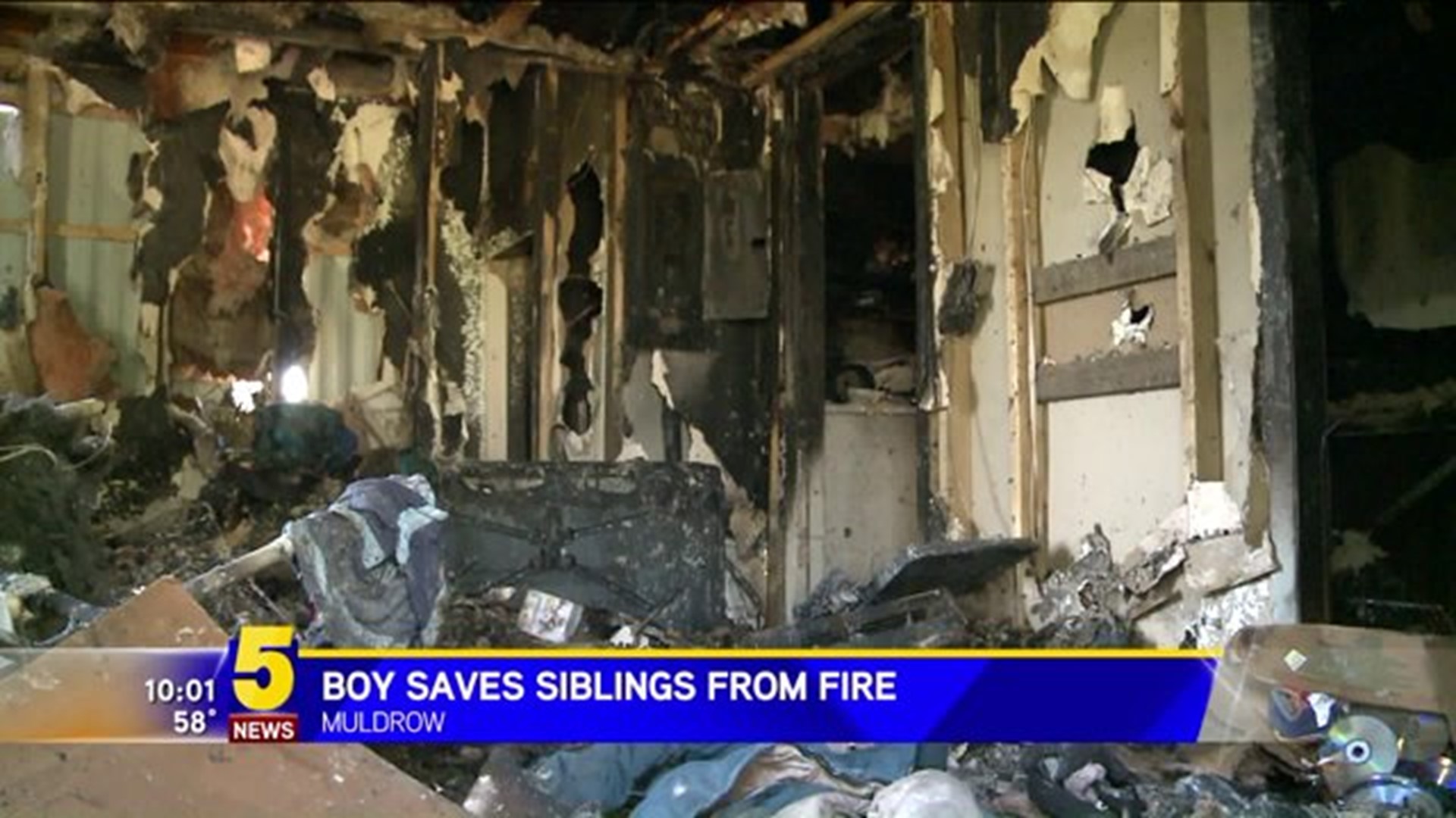 Boy Saves Siblings From Fire