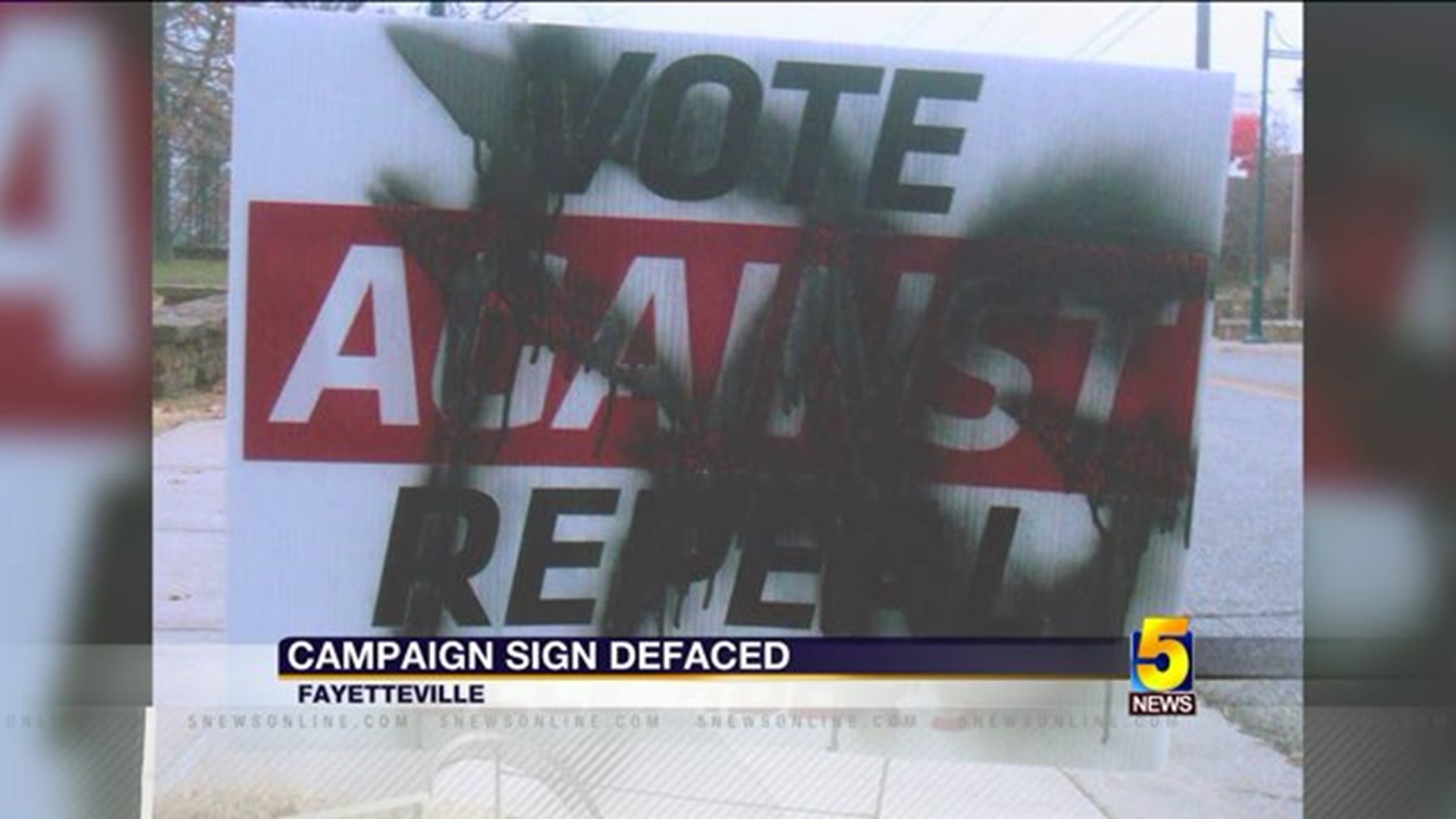 Campaign Sign Vandelized