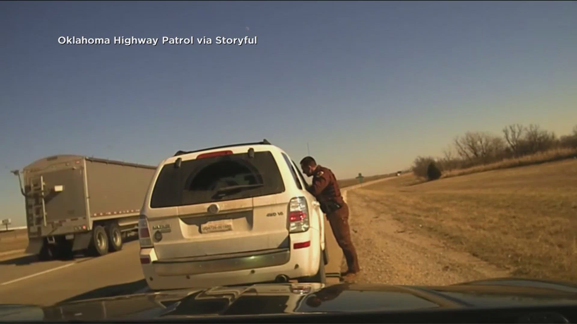 An Oklahoma Highway Patrol officer