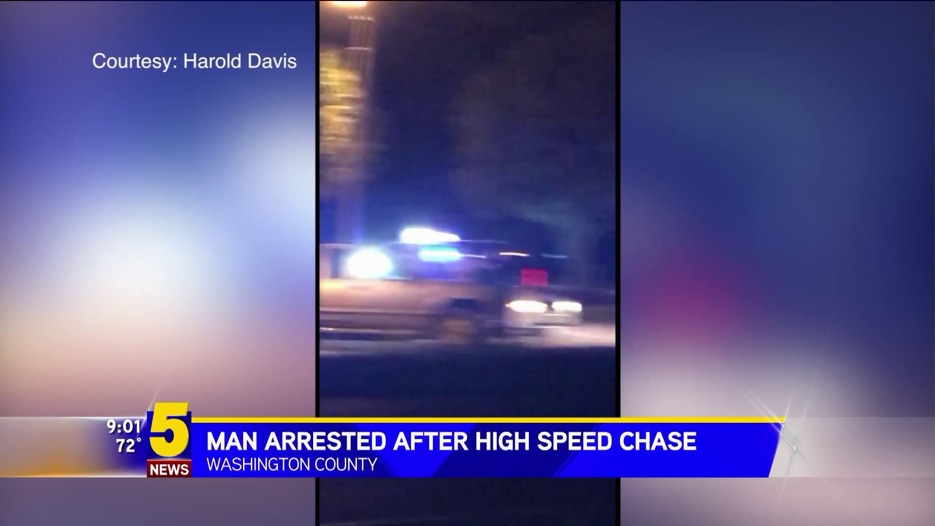 Man Arrested After High Speed Chase