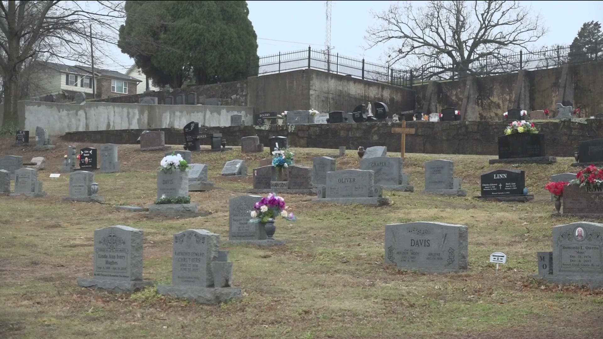 In February, Oak Cemetery was mandated by the For Smith Parks and Recreation Department to remove all decorations and items around gravesites.