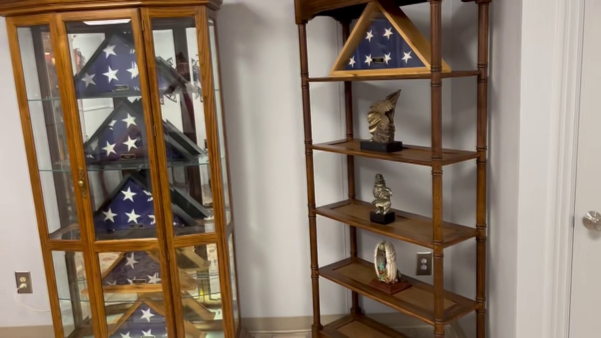 The room at the Post on Midland houses flags not claimed at military funerals.  Daren finds out more about the room and about a flag retirement ceremony.