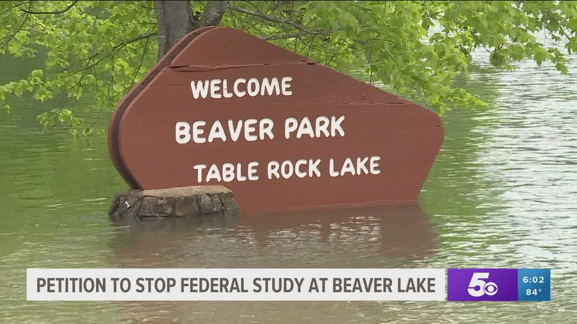 The U.S. Army Core of Engineers is in the process of studying the impact of flooding on Beaver Lake. Some people are petitioning to stop the study.