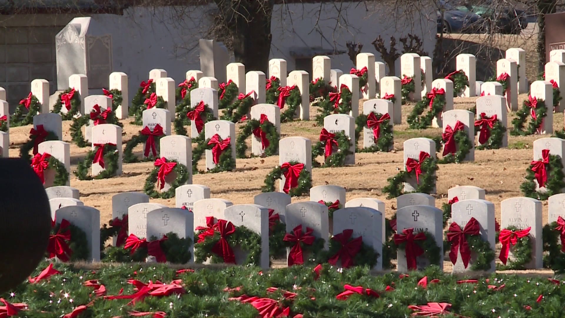 Students at First Lutheran School took on a very special project to honor veterans at the National Cemetery.  It's all part of Christmas Honors.  Daren has details.