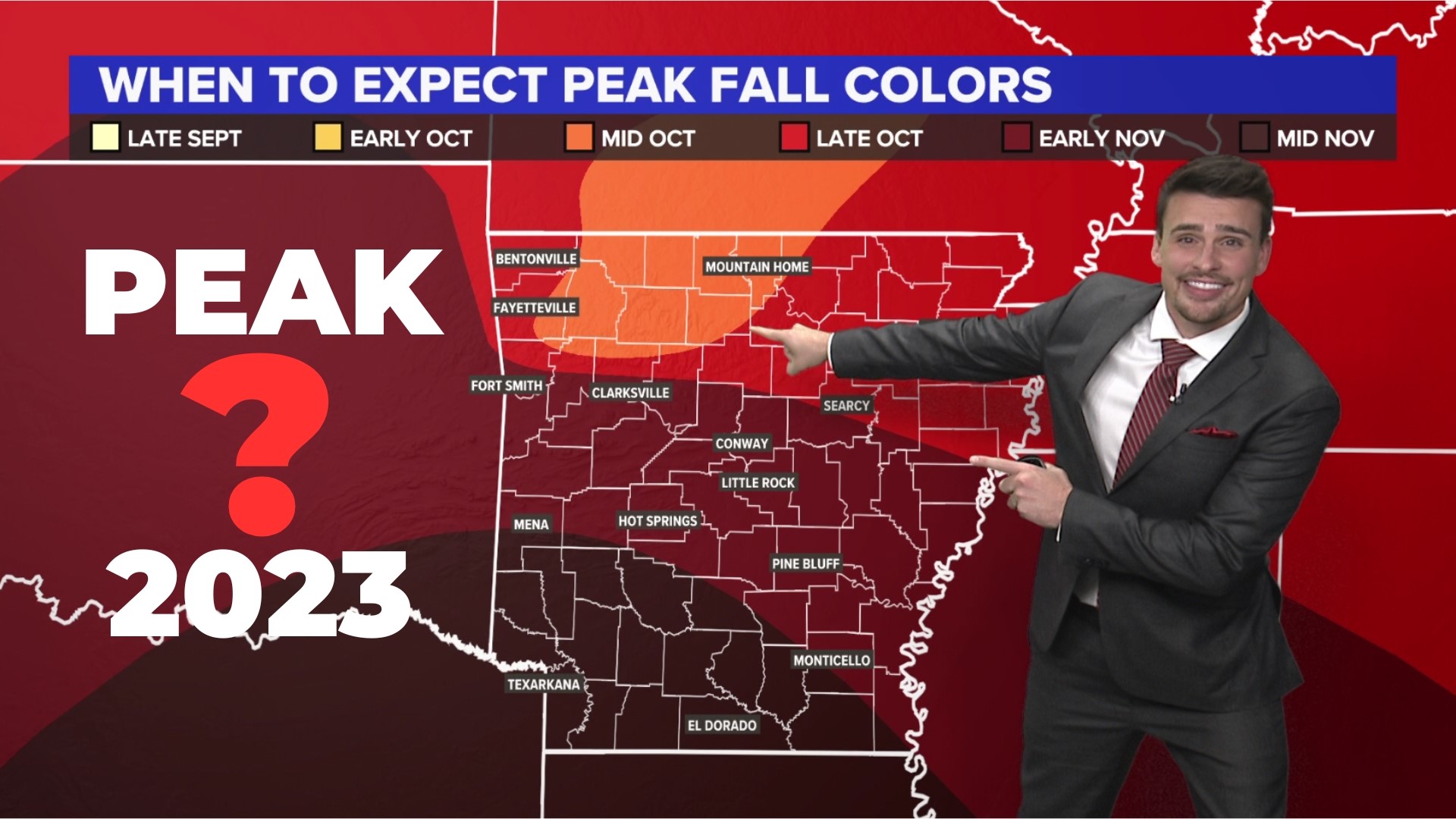 Peak Fall Foliage Arkansas 2024 - Kiri Serene