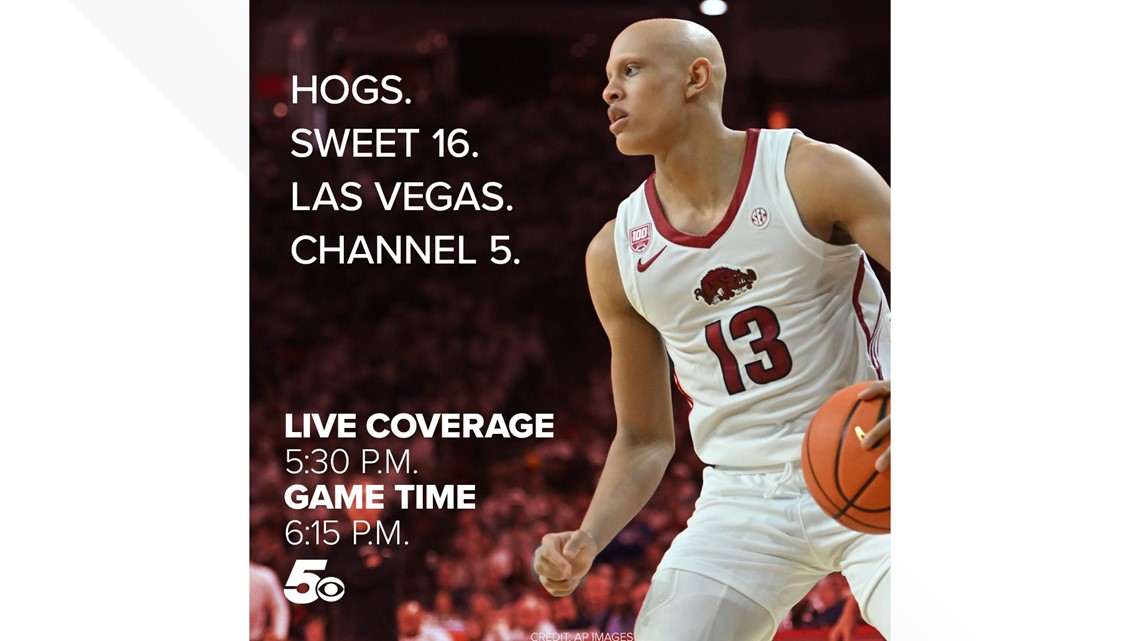 What channel is the Arkansas basketball game on tonight vs. UConn