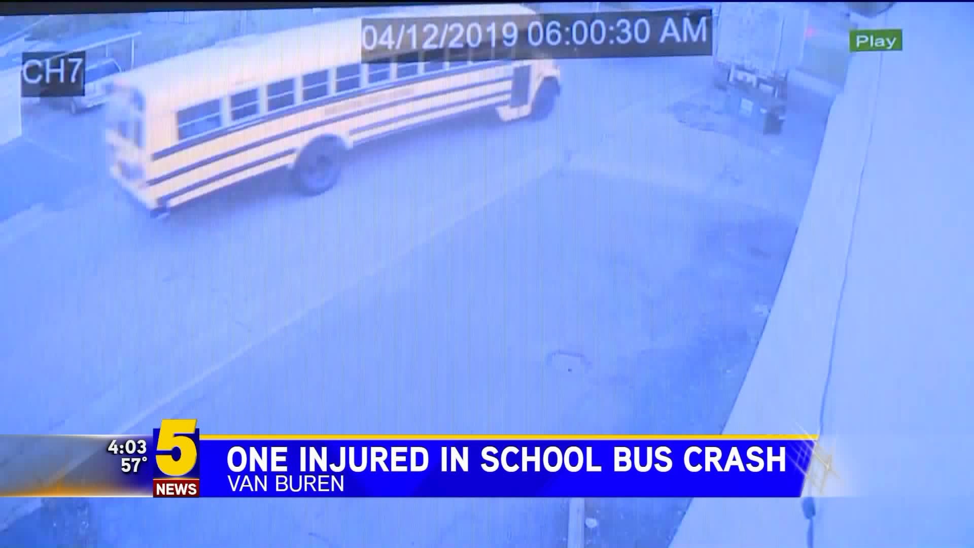 One Injured in Bus Crash