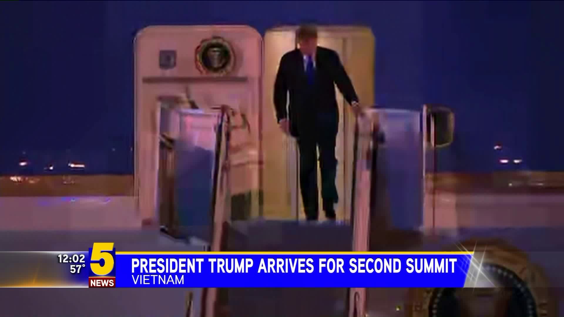 President Trump Arrives For Second Summit in Vietnam