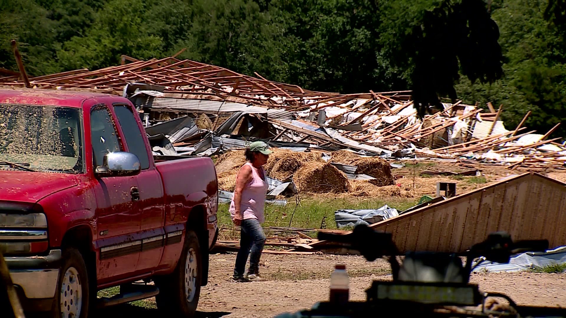 After a tornado, thunderstorms and strongs winds, many have been left without power and there has been extensive damage.