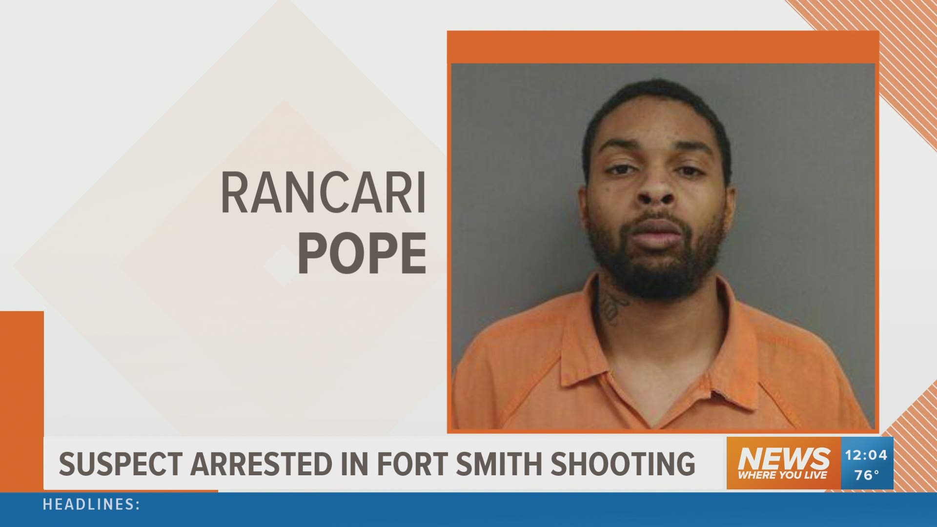 Suspect arrested in Fort Smith shooting.