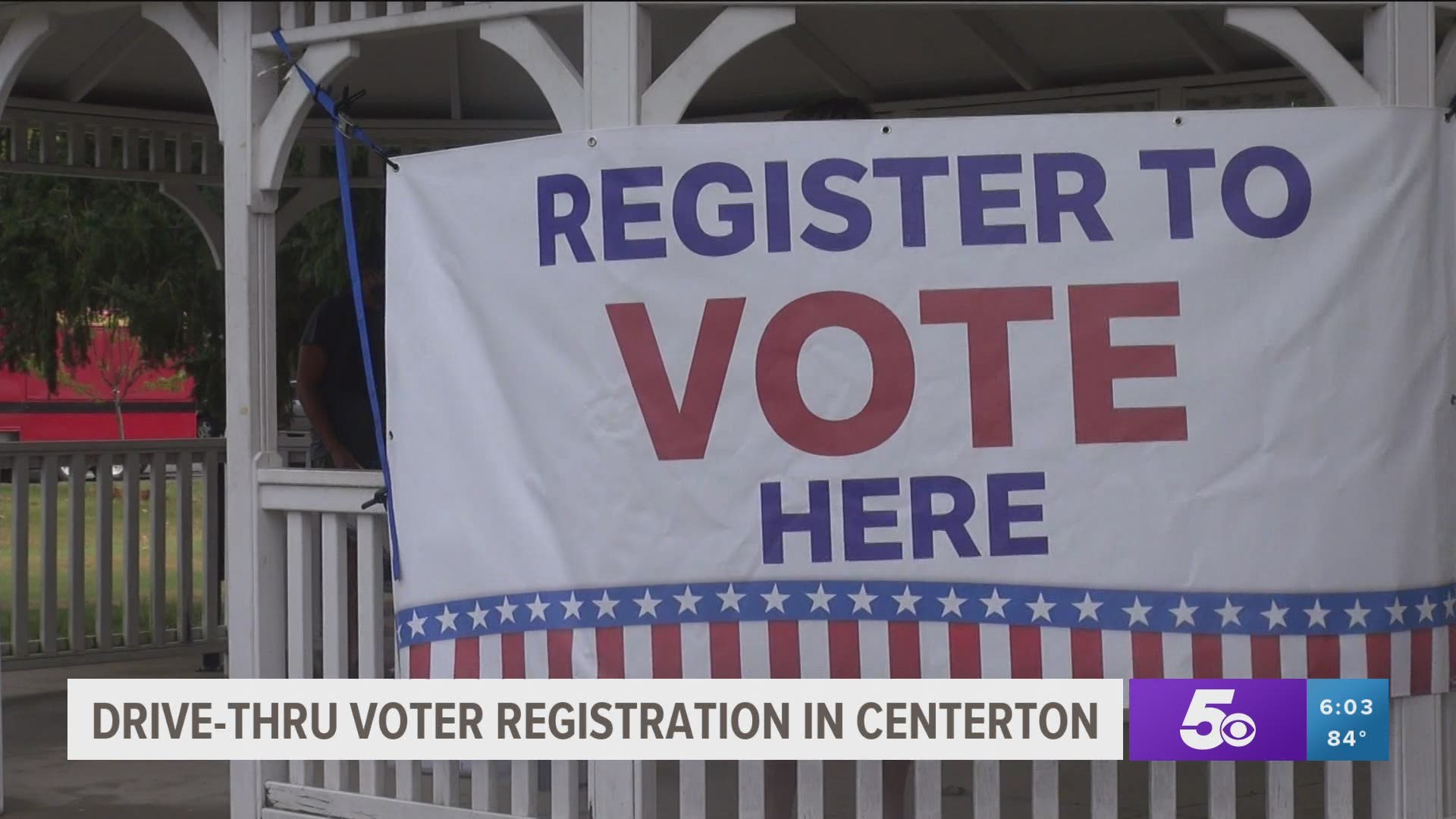 Despite the weather on Saturday morning, dozens of people still came out to register to vote.
