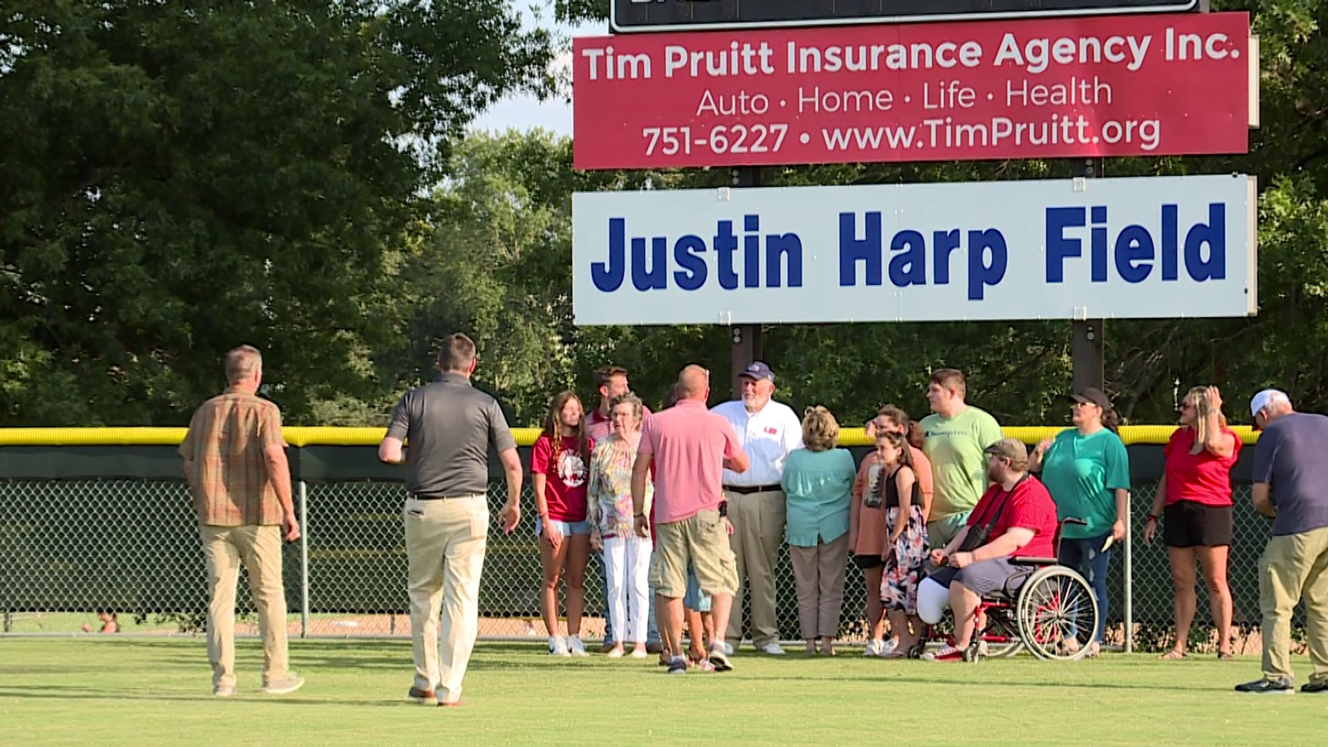 Justin Harp was a volunteer coach from 2008-2016 in a local Kiwanis club and had a passion for youth sports. Now, a baseball field is dedicated in his honor.
