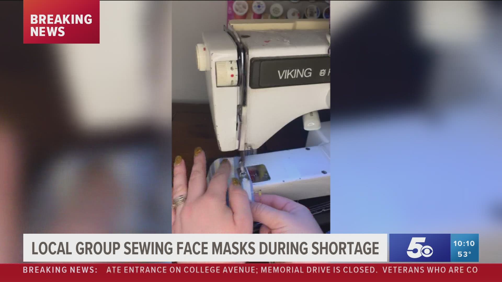 Local group sewing face masks during COVID-19 shortage