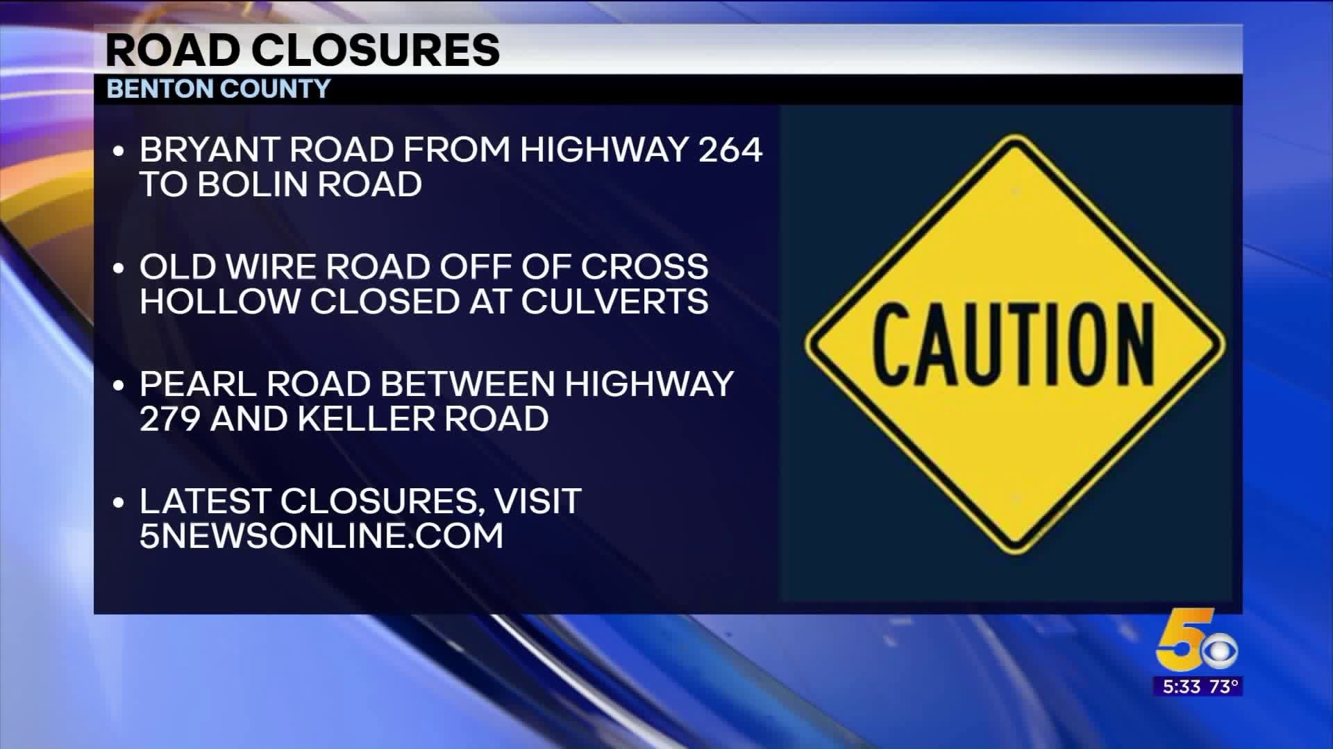 Road Closures in Northwest Arkansas