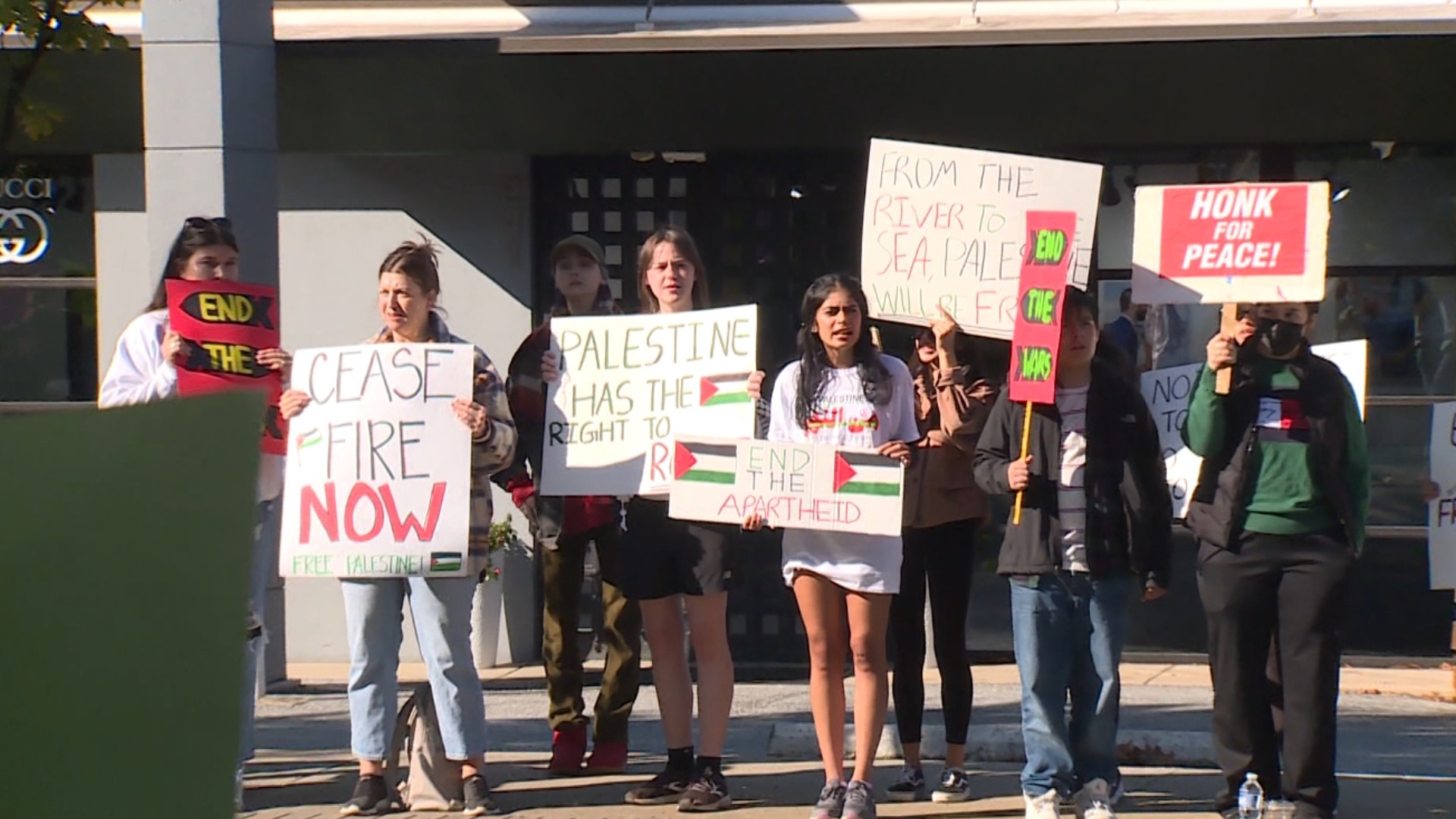 A "Free Palestine" march and rally was held on Saturday, Nov. 4 in Fayetteville.