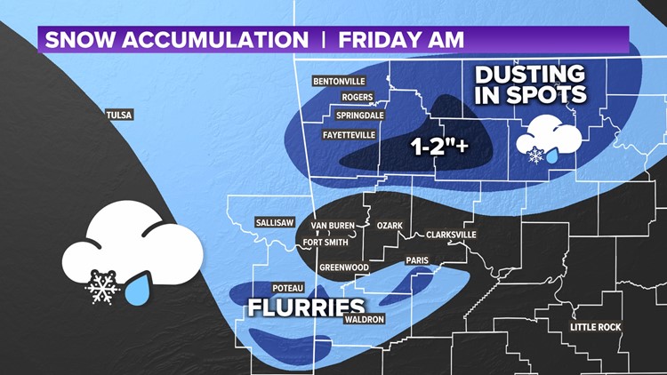 How Much Snow Will Accumulate Friday Across Arkansas? (Feb 10 ...