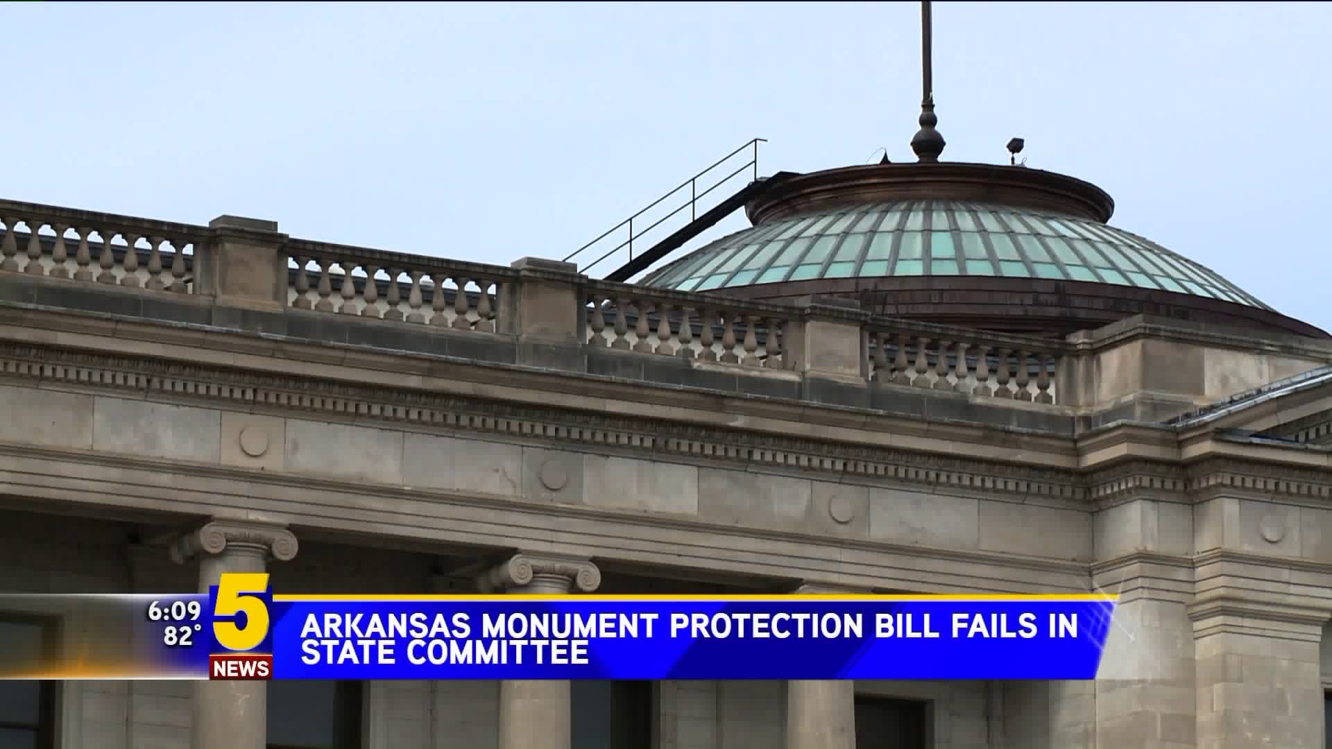 Arkansas Monument Protection Bill Fails in State Committee
